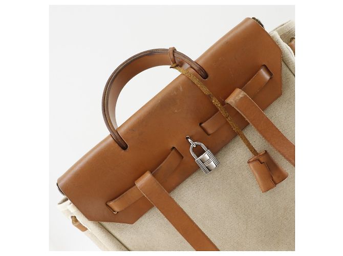Hermès Mochila Hermes Herbag PM Beige - vista 16