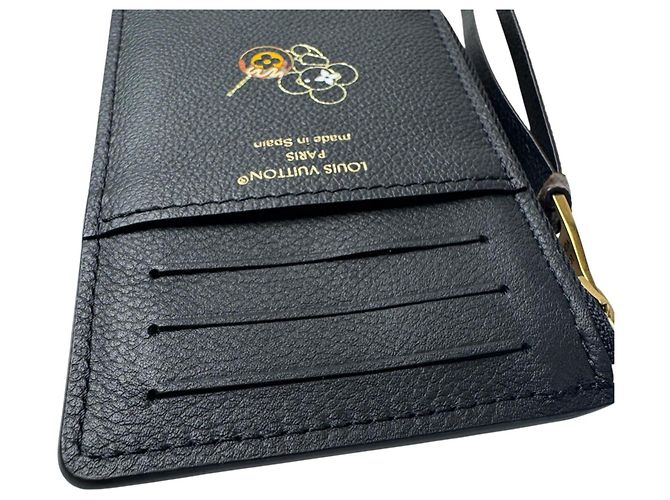 Louis Vuitton Kartenetui aus Kalbsleder Schwarz - Ansicht 3