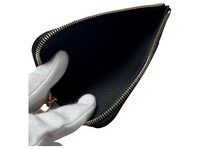 Louis Vuitton Kartenetui aus Kalbsleder Schwarz - Ansicht 4