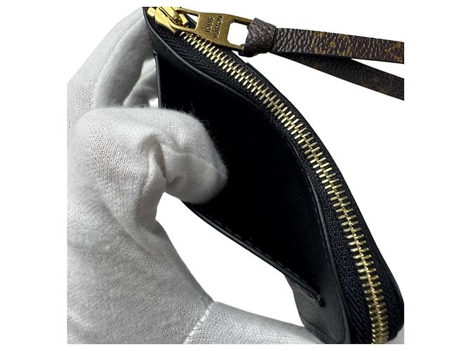 Louis Vuitton Kartenetui aus Kalbsleder Schwarz - Ansicht 8