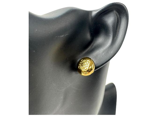 Pendientes de botón Anagram Pebble Loewe Dorado - vista 2
