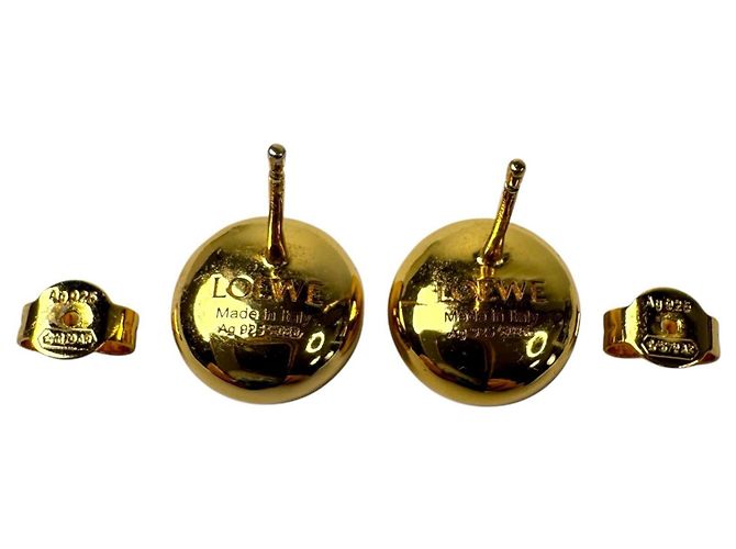 Pendientes de botón Anagram Pebble Loewe Dorado - vista 3