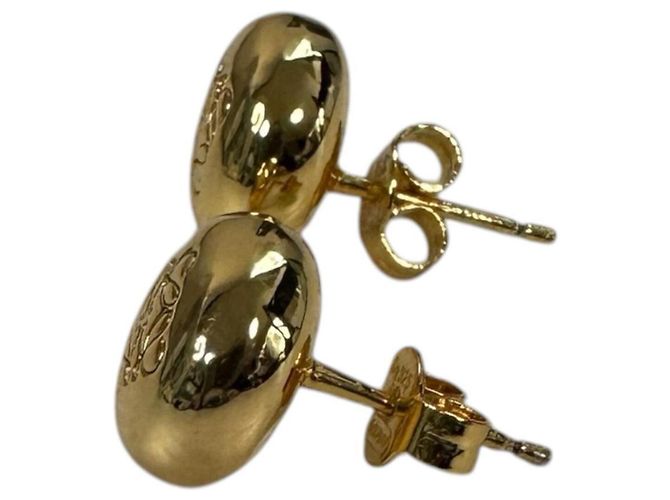Pendientes de botón Anagram Pebble Loewe Dorado - vista 4