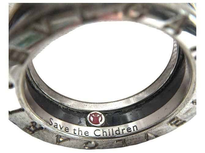 Bulgari Anillo Bvlgari B.zero1 Save the Children Negro Plata - vista 5