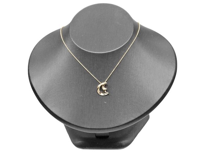 Autre Marque Tiffany & Co. Crescent Moon Halskette Golden - Ansicht 2