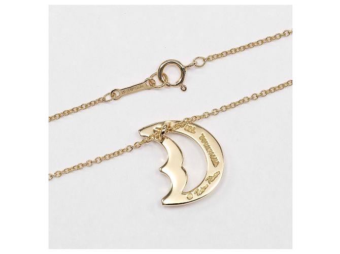 Autre Marque Tiffany & Co. Crescent Moon Halskette Golden - Ansicht 6