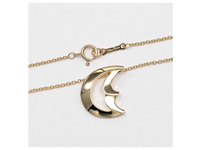 Autre Marque Tiffany & Co. Crescent Moon Halskette Golden - Ansicht 7