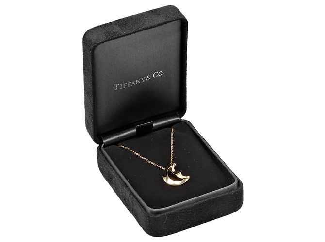 Autre Marque Tiffany & Co. Crescent Moon Halskette Golden - Ansicht 9