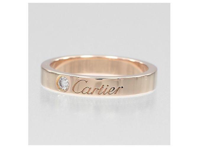 Anello Cartier C de inciso in oro rosa 18K D'oro - vista 6