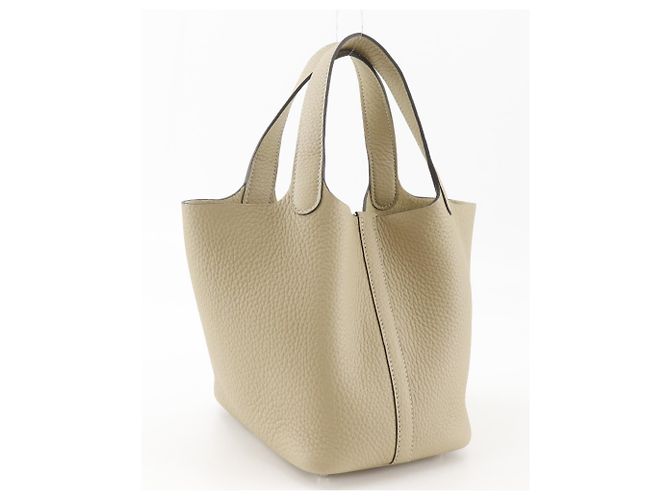 Hermès Bolso Hermes Picotin Lock 18 PM Beige - vista 3