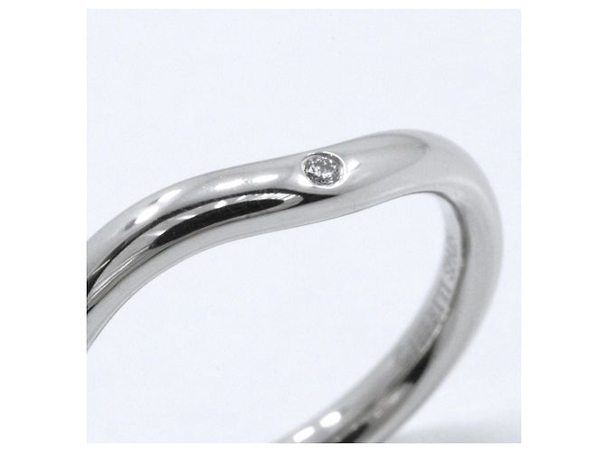 Autre Marque Tiffany & Co. Platinum 950 Gebogener Ring Silber - Ansicht 4