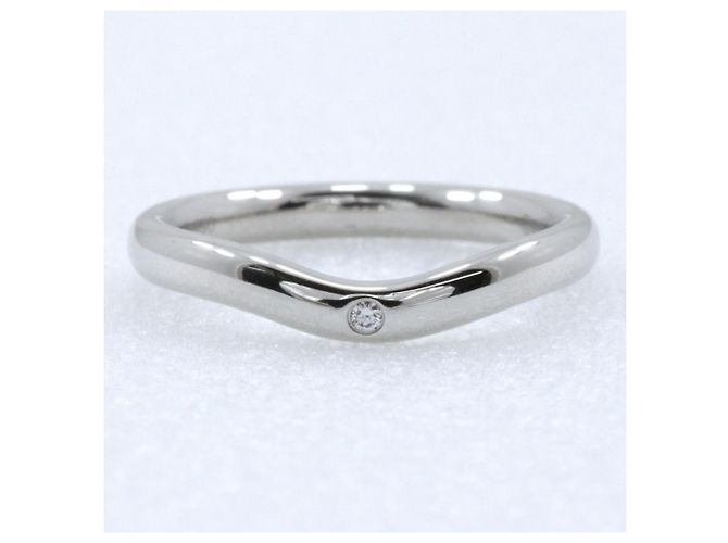 Autre Marque Tiffany & Co. Platinum 950 Gebogener Ring Silber - Ansicht 5