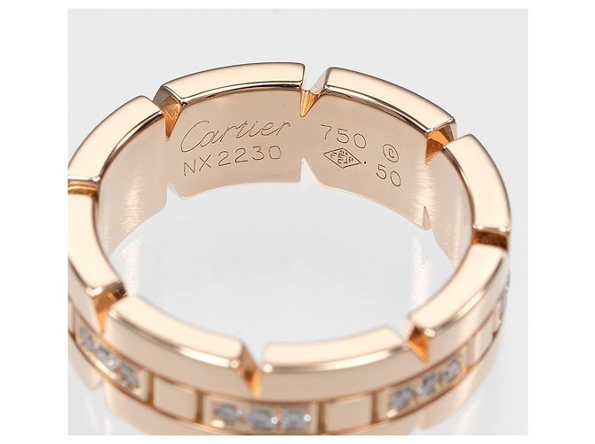 Anello Cartier Tank Française in oro rosa 18K D'oro - vista 4