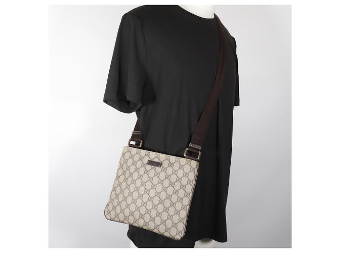 Borsa a tracolla Gucci Brown GG Supreme Marrone - vista 12