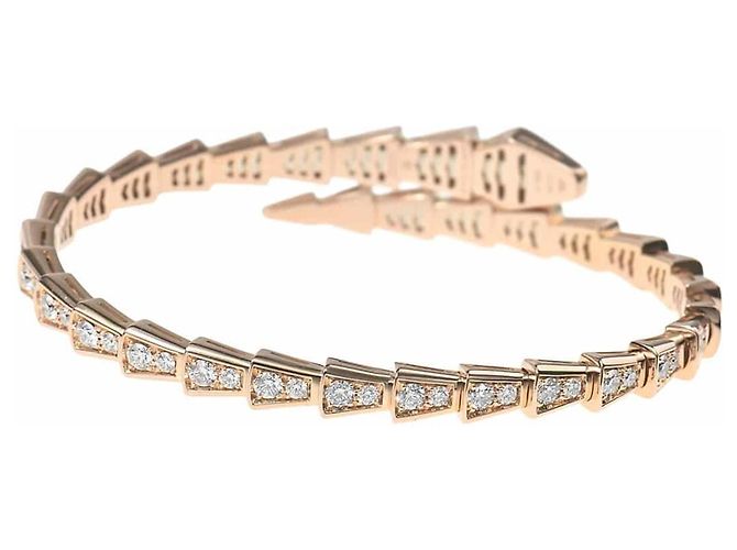 Bulgari Bvlgari Serpenti Viper Bracciale in Oro Rosa e Diamanti D'oro - vista 4