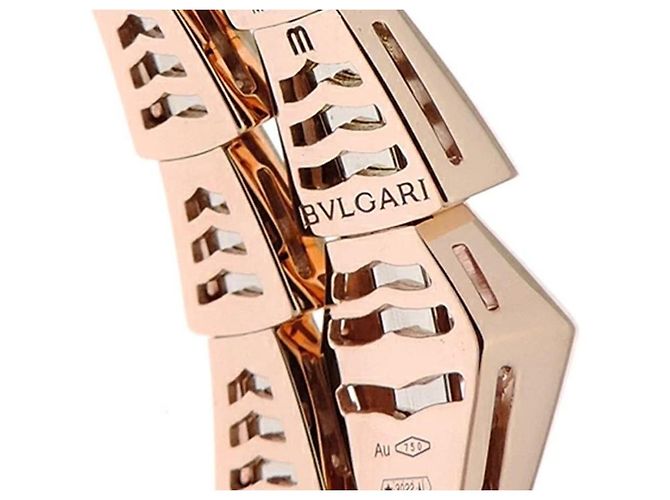 Bulgari Bvlgari Serpenti Viper Bracciale in Oro Rosa e Diamanti D'oro - vista 7