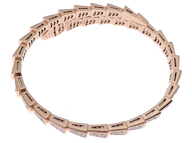 Bulgari Bvlgari Serpenti Viper Bracciale in Oro Rosa e Diamanti D'oro - vista 8