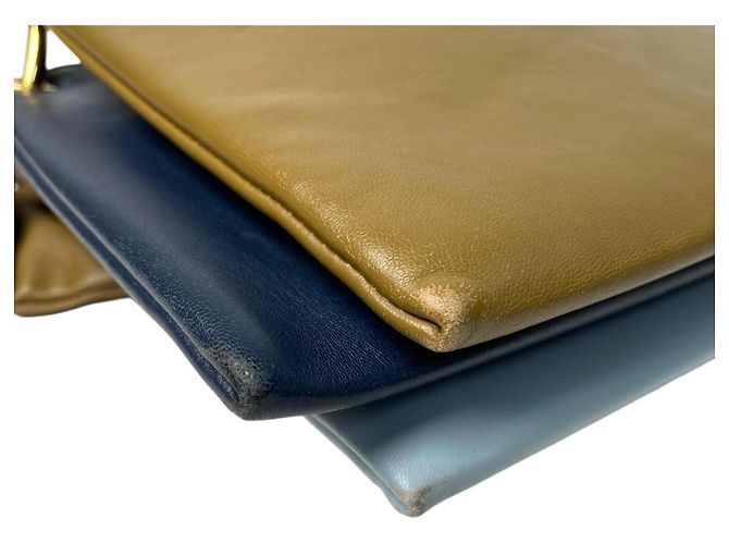 Marni Museo 2-Way Schultertasche/Handtasche Blau Khaki - Ansicht 13