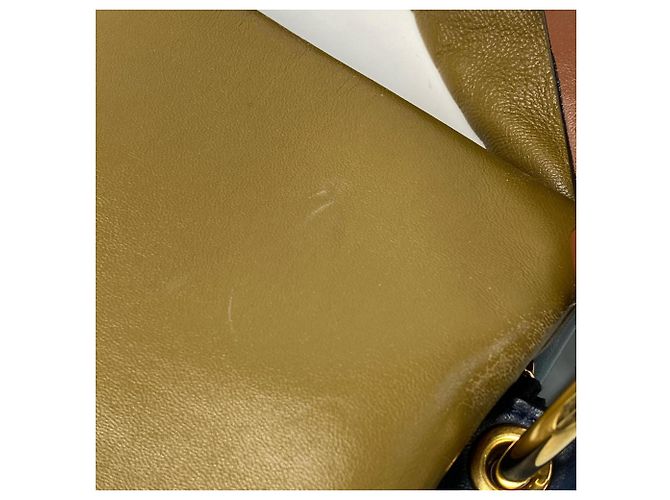 Marni Museo 2-Way Schultertasche/Handtasche Blau Khaki - Ansicht 14
