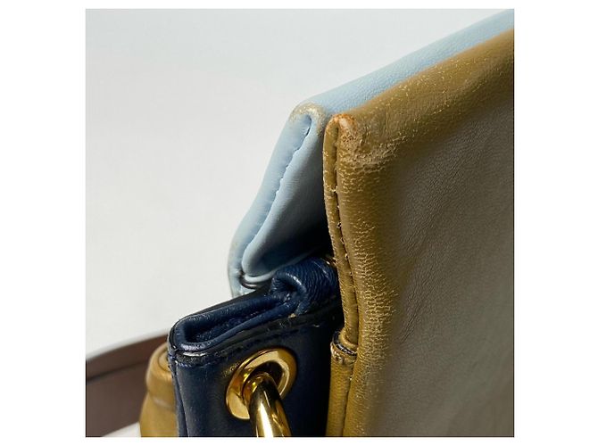 Marni Museo 2-Way Schultertasche/Handtasche Blau Khaki - Ansicht 16