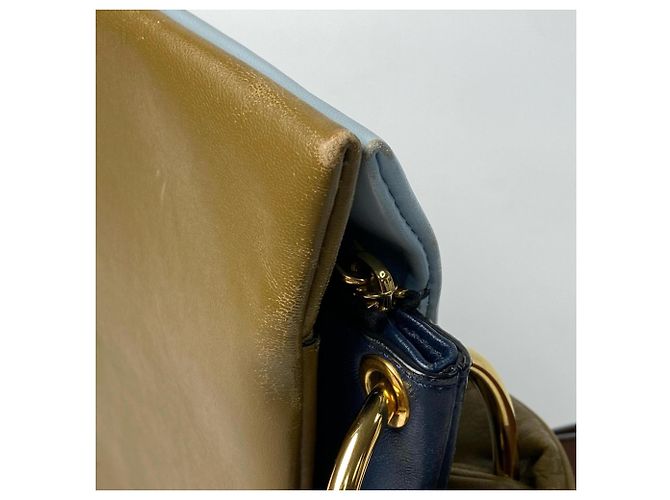 Marni Museo 2-Way Schultertasche/Handtasche Blau Khaki - Ansicht 17