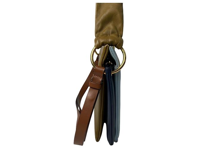 Marni Museo 2-Way Schultertasche/Handtasche Blau Khaki - Ansicht 4