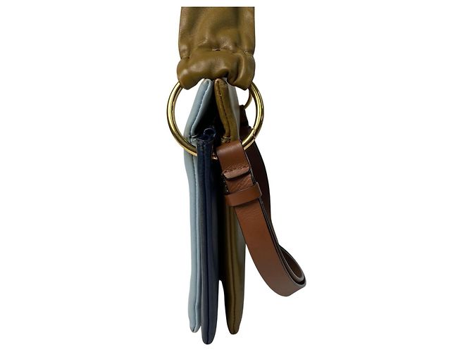 Marni Museo 2-Way Schultertasche/Handtasche Blau Khaki - Ansicht 5