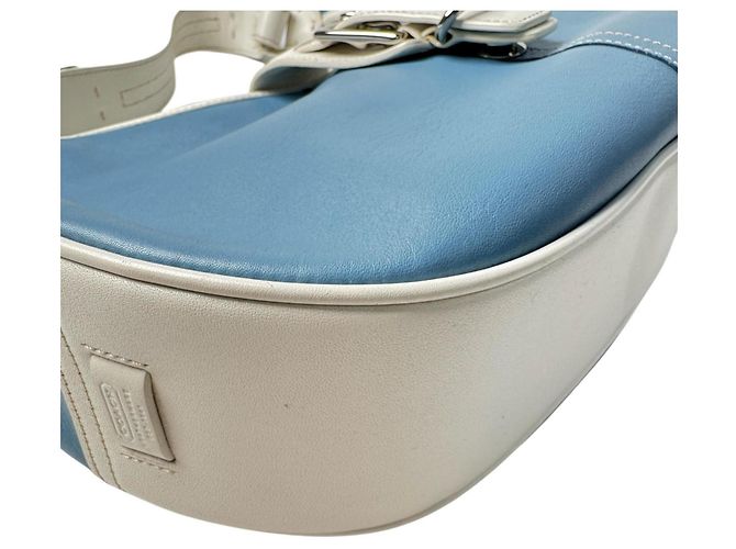 Borsa Coach Soho One-Shoulder in pelle azzurra Blu chiaro - vista 12