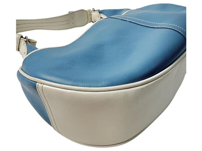 Borsa Coach Soho One-Shoulder in pelle azzurra Blu chiaro - vista 13