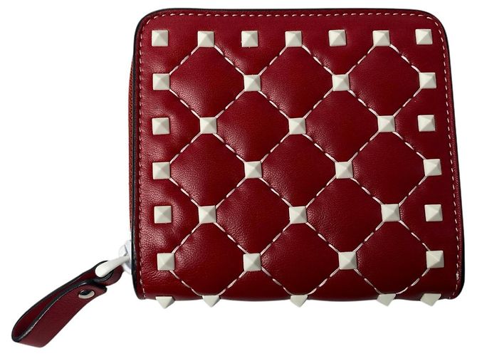 Cartera bi-fold de Valentino Garavani para mujer Blanco Roja - vista 2