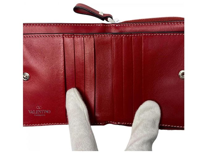 Cartera bi-fold de Valentino Garavani para mujer Blanco Roja - vista 6