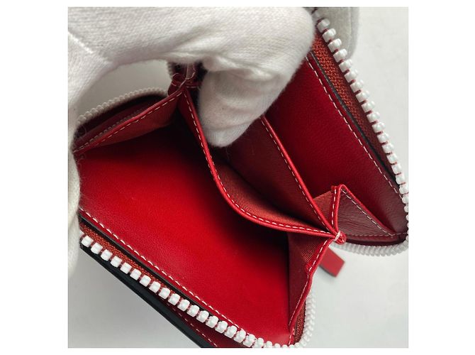 Cartera bi-fold de Valentino Garavani para mujer Blanco Roja - vista 9