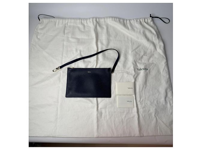 Borsa a secchiello Valextra con pochette Blu navy - vista 17