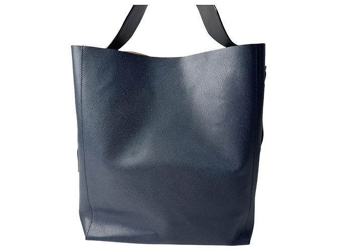 Borsa a secchiello Valextra con pochette Blu navy - vista 3