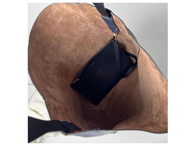 Borsa a secchiello Valextra con pochette Blu navy - vista 7