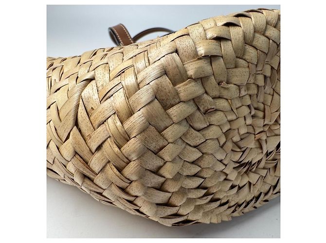 Borsa Cesto Macy in Raphia Jimmy Choo Marrone Beige - vista 13