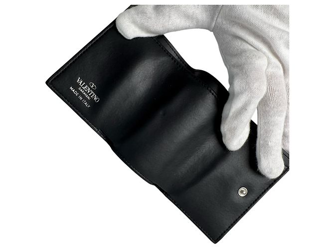 Valentino Garavani VLTN Tri-fold Wallet Black - view 5