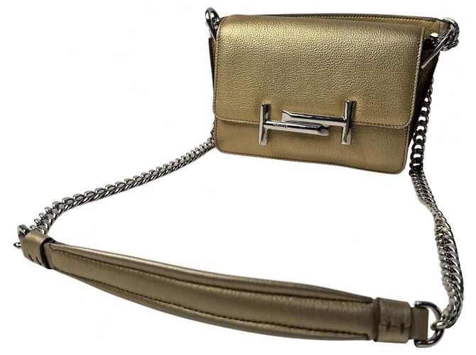 Borsa a tracolla Tod's Double T Chain D'oro - vista 3