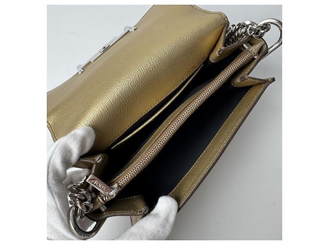 Borsa a tracolla Tod's Double T Chain D'oro - vista 9