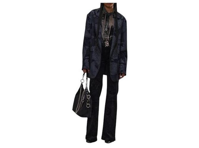 R13 Oversized Punk Rowing Blazer Black Grey Paisley Schwarz Grau - Ansicht 2