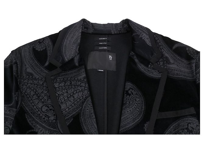R13 Oversized Punk Rowing Blazer Black Grey Paisley Schwarz Grau - Ansicht 5