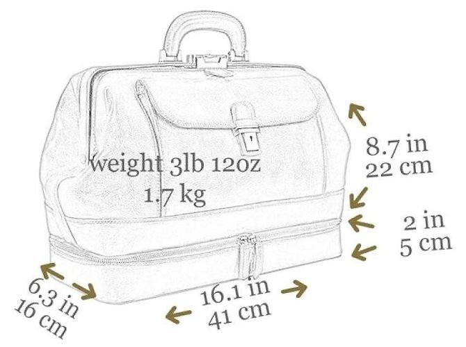 Autre Marque TIME RESISTANCE Borsa Uomo The Master And Margarita Doctor's Bag Marrone - vista 10