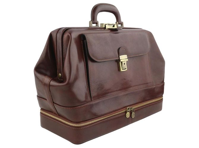 Autre Marque TIME RESISTANCE Borsa Uomo The Master And Margarita Doctor's Bag Marrone - vista 2