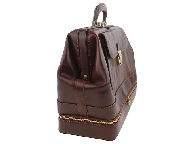 Autre Marque TIME RESISTANCE Borsa Uomo The Master And Margarita Doctor's Bag Marrone - vista 5
