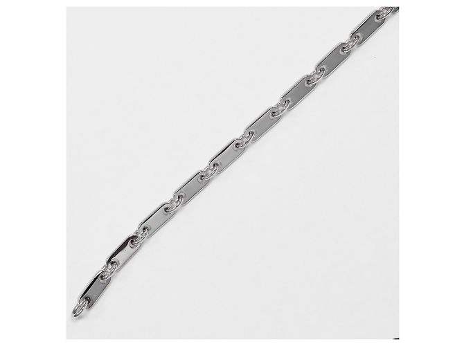 Bracciale a maglia Figaro Cartier in oro bianco 18K - vista 3