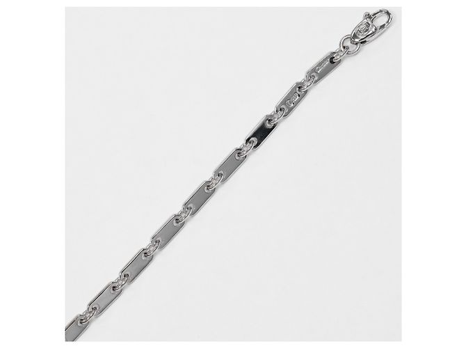 Bracciale a maglia Figaro Cartier in oro bianco 18K - vista 4