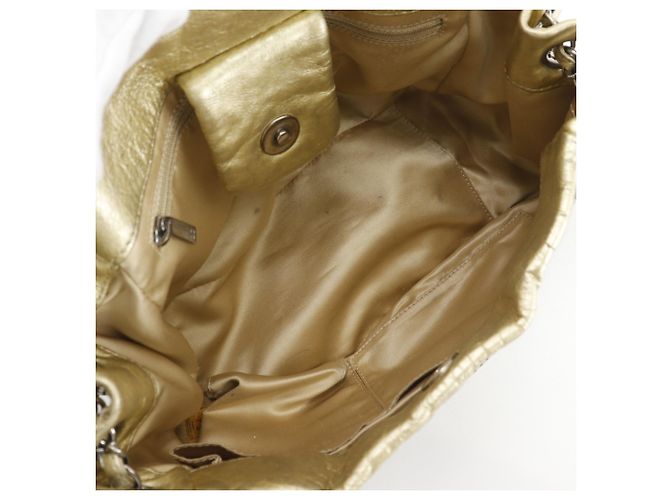Borsa Chanel Hollywood Accordion Flap D'oro - vista 5