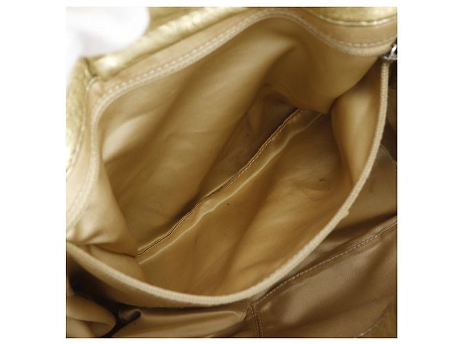 Borsa Chanel Hollywood Accordion Flap D'oro - vista 6