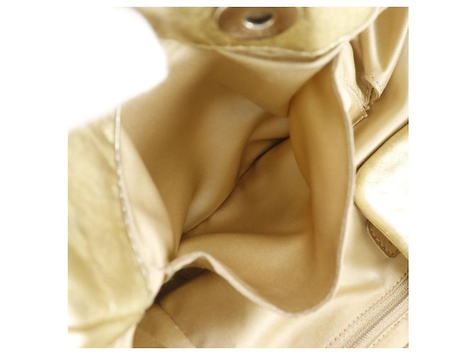 Borsa Chanel Hollywood Accordion Flap D'oro - vista 7