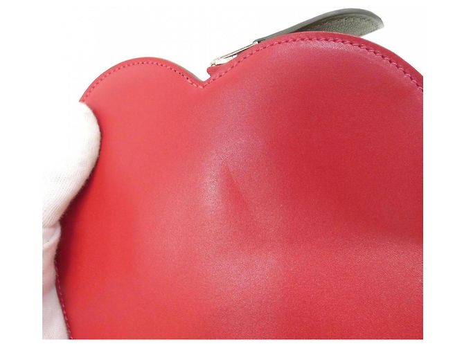 Hermès Hermes POMME Tutti Frutti Handbag Pouch Rosso - vista 4
